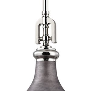Rutherford 15'' Wide 1-Light Pendant - Weathered Zinc 4