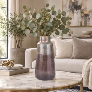 ORIONPARK GRAY GLASS VASE 17 (IN) 12