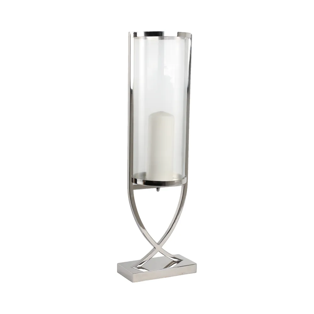 OLIVERHAVEN SILVER CANDLE HOLDER 27 (IN)