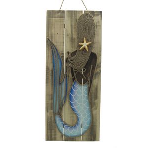 24" MERMAID WITH ROPE WALL PLAQUE 1