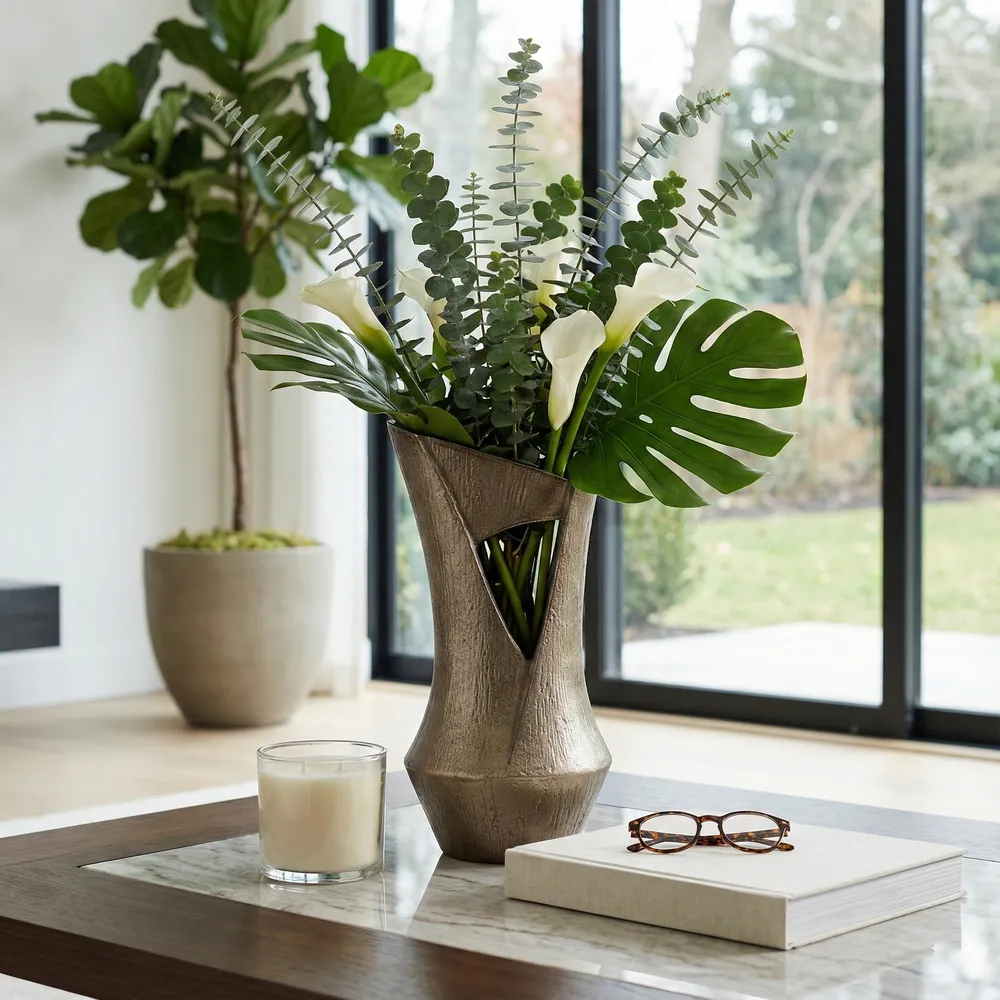 BRADENFIELD GRAY VASE 16 (IN)