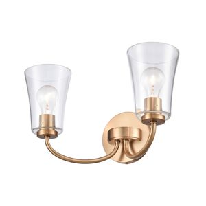 Emily 17'' Wide 2-Light Vanity Light - Brushed Gold 5