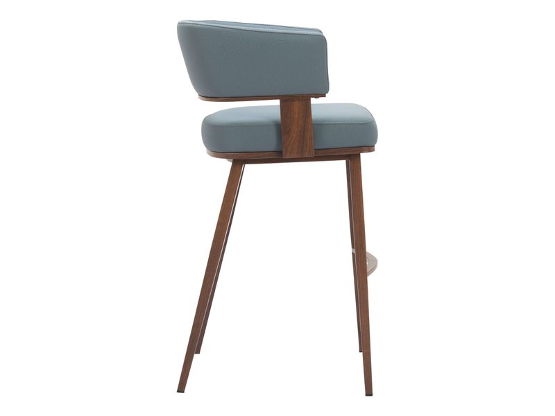 Poise Barstool Azure Gray & Walnut 3