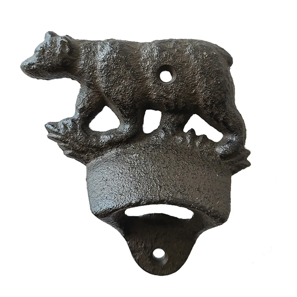 4-1/4" BEAR WALL MOUNT BOTTLE OPENER