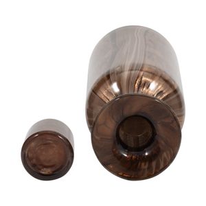 KANEVALE BROWN GLASS VASE 15 (IN) 6