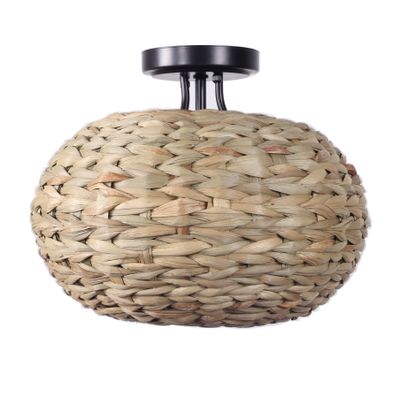 Cove 13.75″ Wide 1-Light Semi Flush Mount - Oil Natural