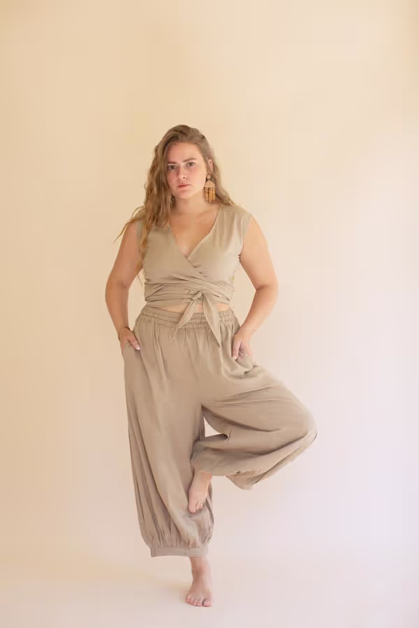 Drawstring Balloon Pant / Oatmeal