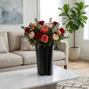 CLYDESIDE BLACK VASE 16 (IN) 11