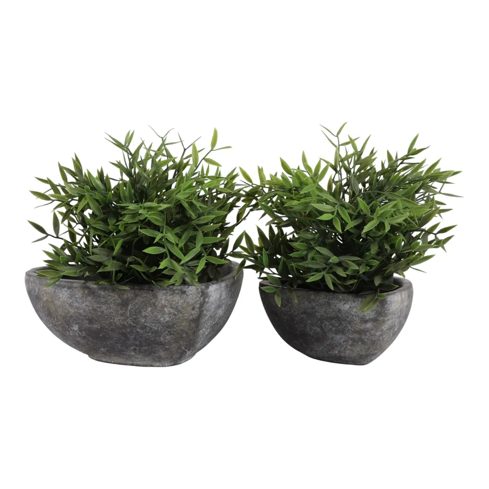 DEVONCLIFF SET OF 2 BROWN PLANTER 4 (IN)