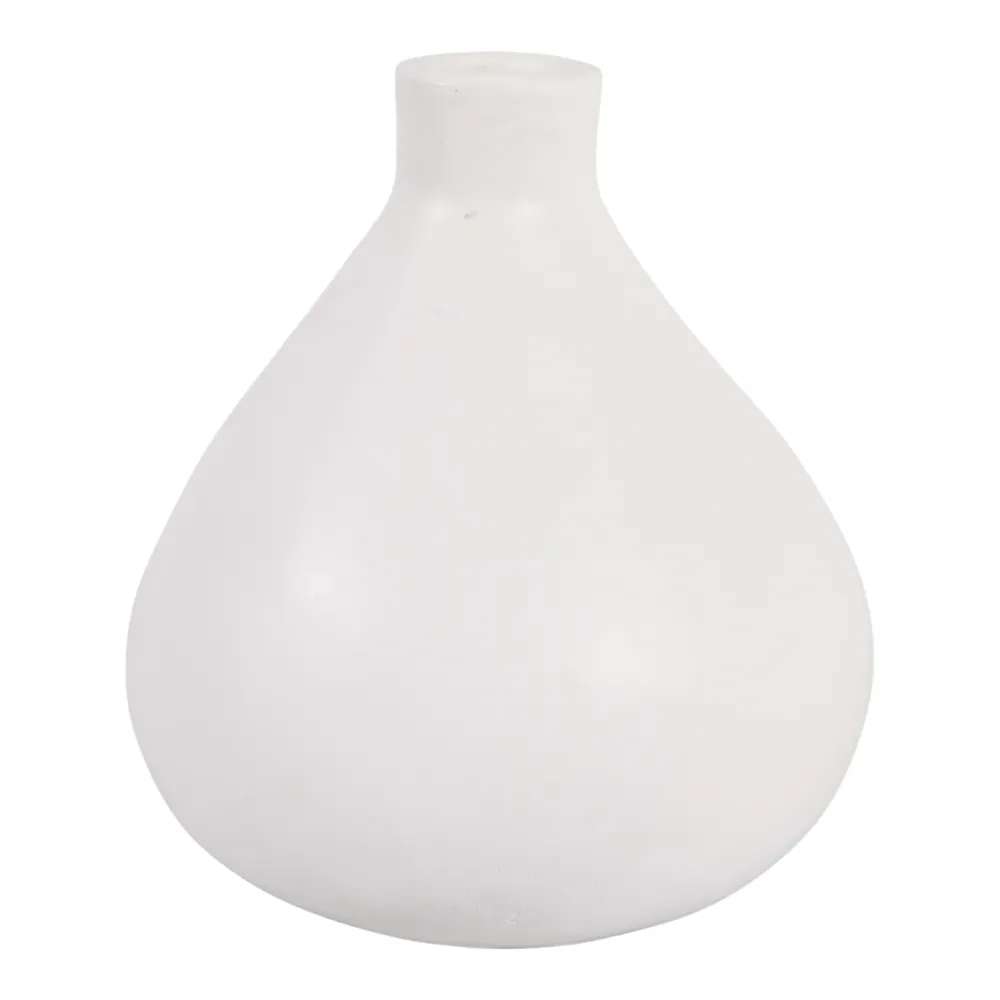 DUTTONSIDE WHITE VASE 9 (IN)