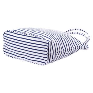 Bateau Stripe Navy Canvas Bucket Bag 4