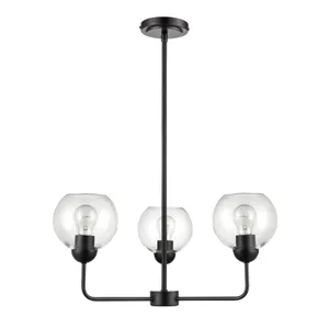 Boman 23'' Wide 3-Light Chandelier - Matte Black 2