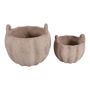 THEAHAM SET OF 2 ORANGE PLANTER 10 (IN) 4