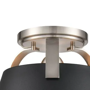 Jepson 9.5'' Wide 1-Light Semi Flush Mount - Matte Black 4