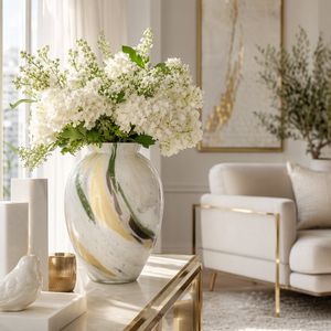 CHATHAMCREST IVORY GLASS VASE 9 (IN) 2