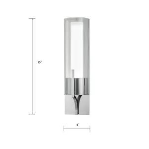 Slope 15'' High Integrated LED Sconce - Chrome 2