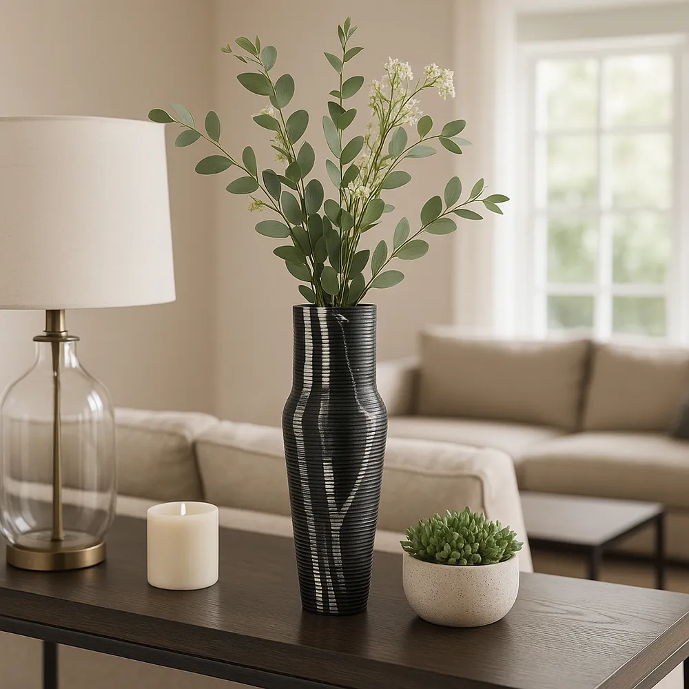 SAGEVALE GRAY VASE 17 (IN)