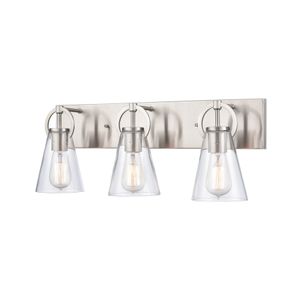 Harnell 23" Wide 3-Light Vanity Light - Brushed Nickel 3