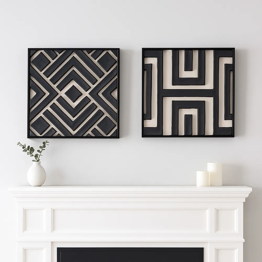 HALEHAVEN SET OF 2 BLACK ART 20 (IN)