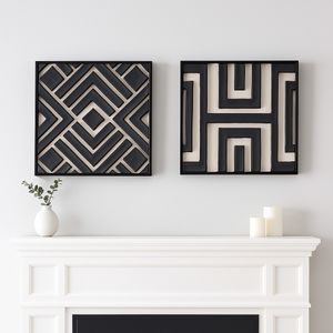 HALEHAVEN SET OF 2 BLACK ART 20 (IN) 2