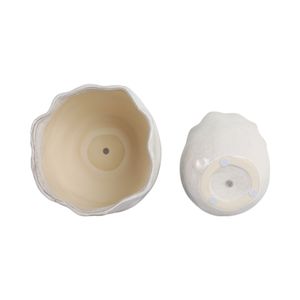 DRAPERSTONE SET OF 2 WHITE PLANTER 9 (IN) 7