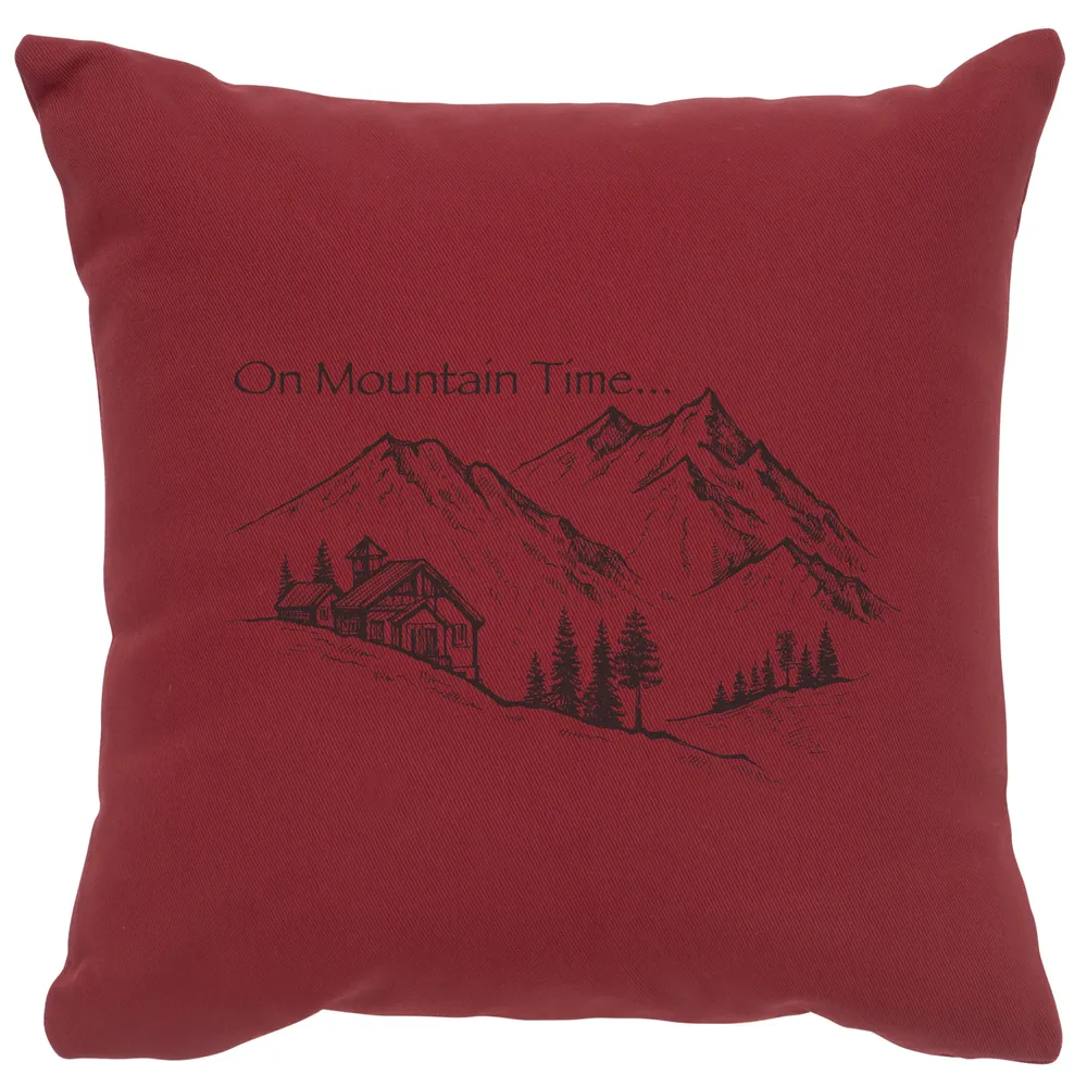 Image Pillow - Mountain Time - Cotton Brick