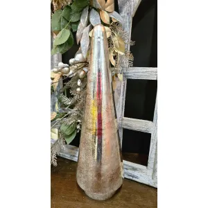 Lg Winter Wonderland Golden Cone 5x5x14in 1