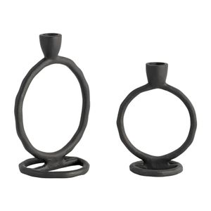 EDMONDMORE BLACK CANDLE HOLDER 8 (IN) 9