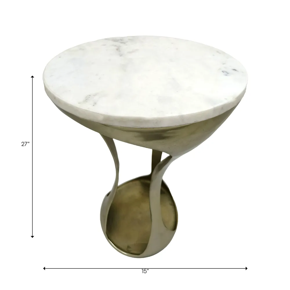 BIRCHFIELD WHITE TABLE 27 (IN)