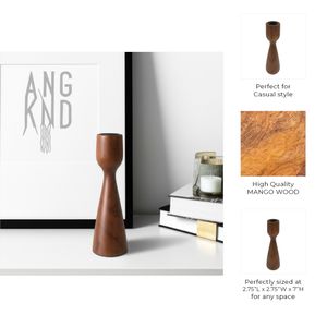 FARLEYSIDE BROWN CANDLE HOLDER 8 (IN) 10