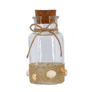 5" SHELL WRAPPED VASE W/ CORK 1