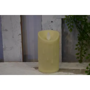 Cream Drip Timered Moving Flame Votive 2x4in 3