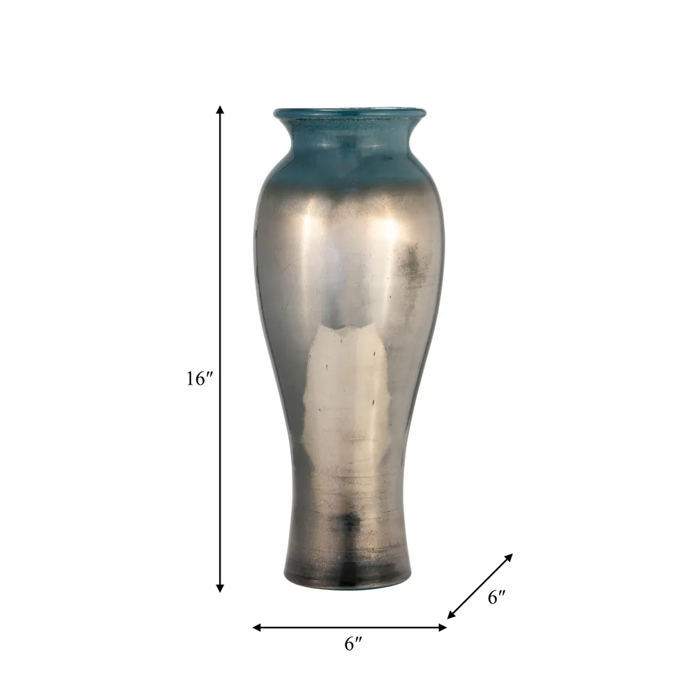 KNOXWICK BLUE GLASS VASE 16 (IN)