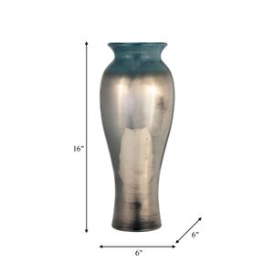 KNOXWICK BLUE GLASS VASE 16 (IN) 10