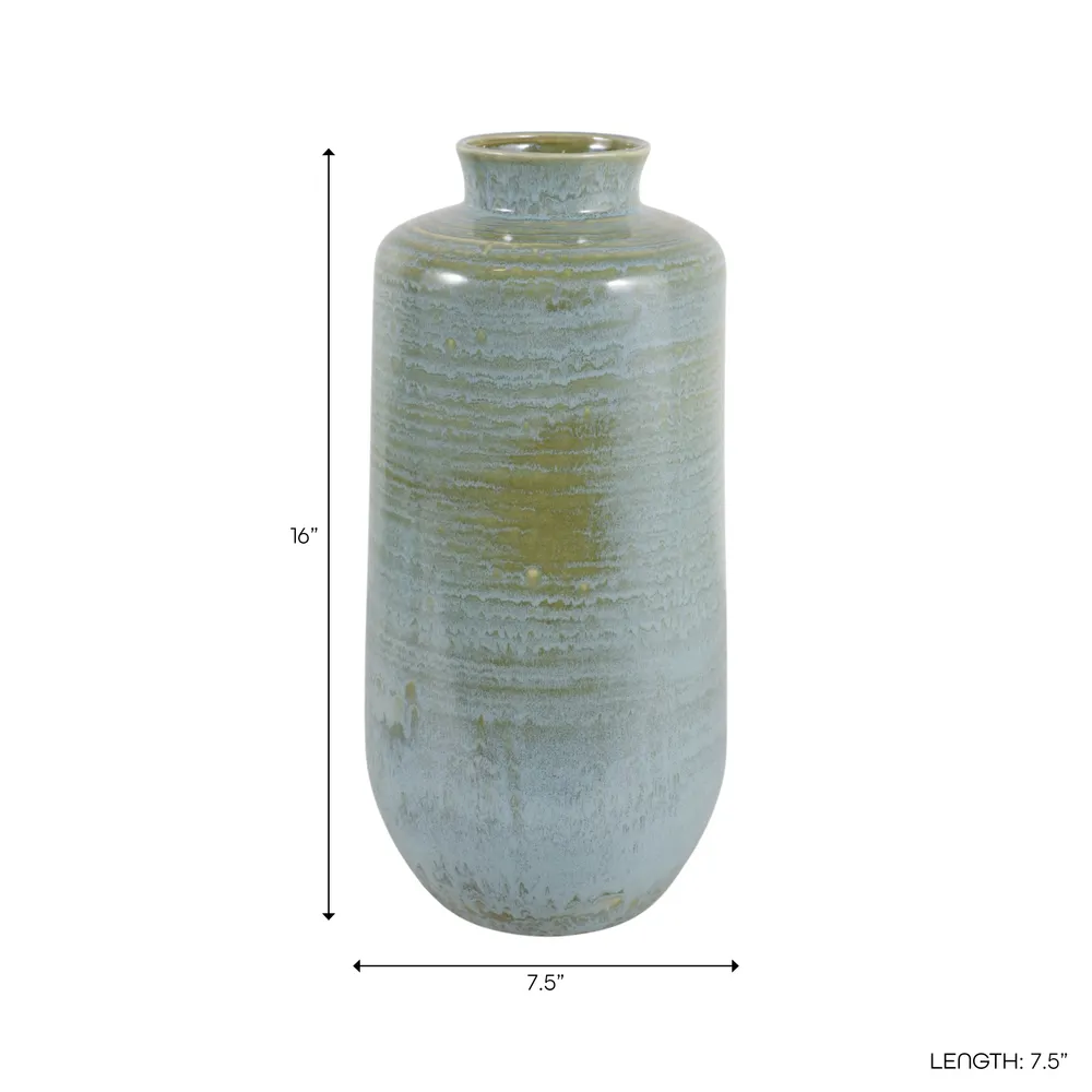 HOLLISSIDE GREEN VASE 16 (IN)