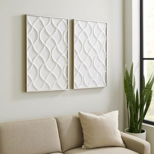 HAWLEYHAM SET OF 2 WHITE ART 40 (IN) 10