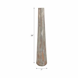 MILTONFORD TAN GLASS VASE 34 (IN) 9