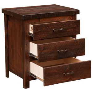 WoodShop XL Three Drawer Nightstand - Hardware Choice:  TBD 3