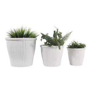 DREW SET OF 3 WHITE PLANTER 13 (IN) 3