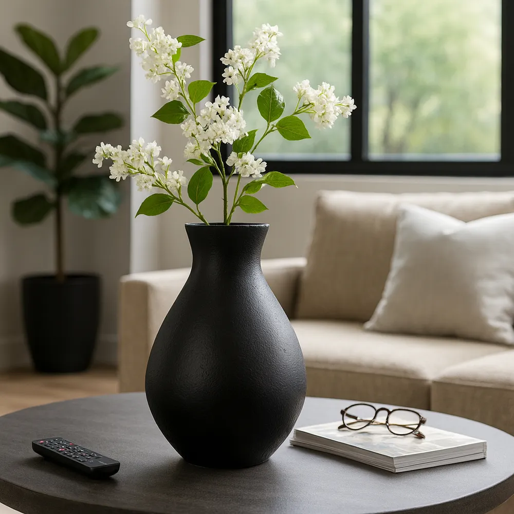 ETHANWIND BLACK VASE 19 (IN)