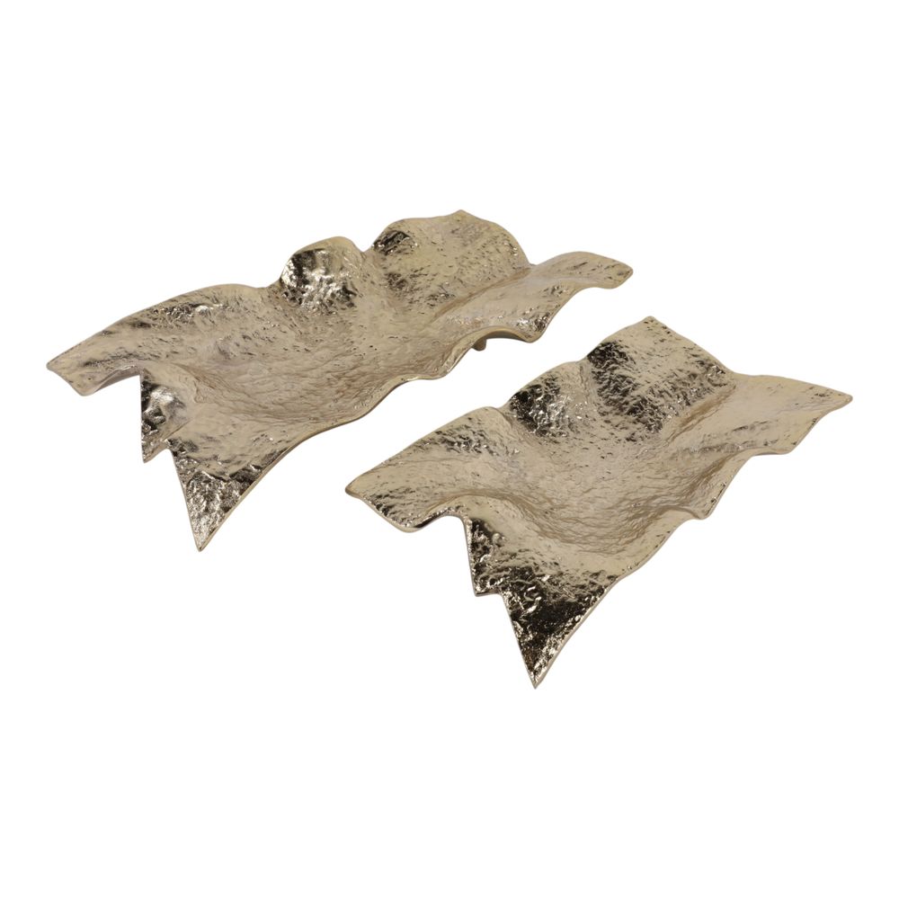 WAYLANDFORD SET OF 2 GOLD TRAY 3 (IN)