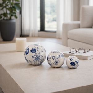 TESSWIND SET OF 3 BLUE ORBS 6 (IN) 12