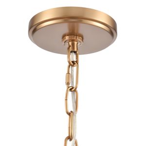 Rydell 24.5'' Wide 5-Light Chandelier - Brushed Gold and Rattan 5