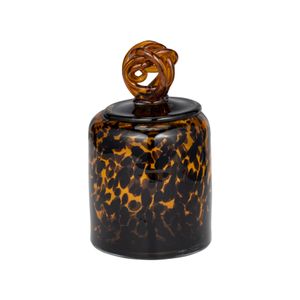DIXONWELL ORANGE GLASS VASE 8 (IN) 1
