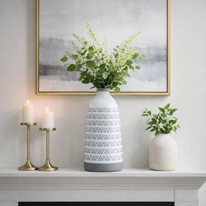 BROCKBEACH GRAY VASE 18 (IN) 9