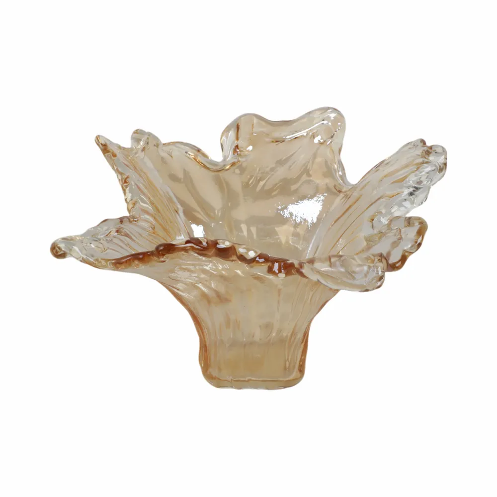 CLAYMORE BROWN GLASS VASE 8 (IN)