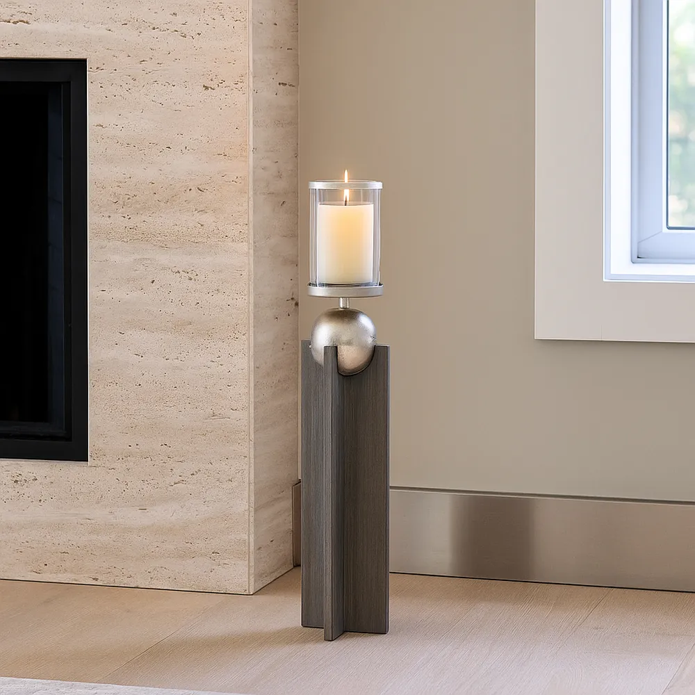 HOLDENSHAW GRAY CANDLE HOLDER 36 (IN)