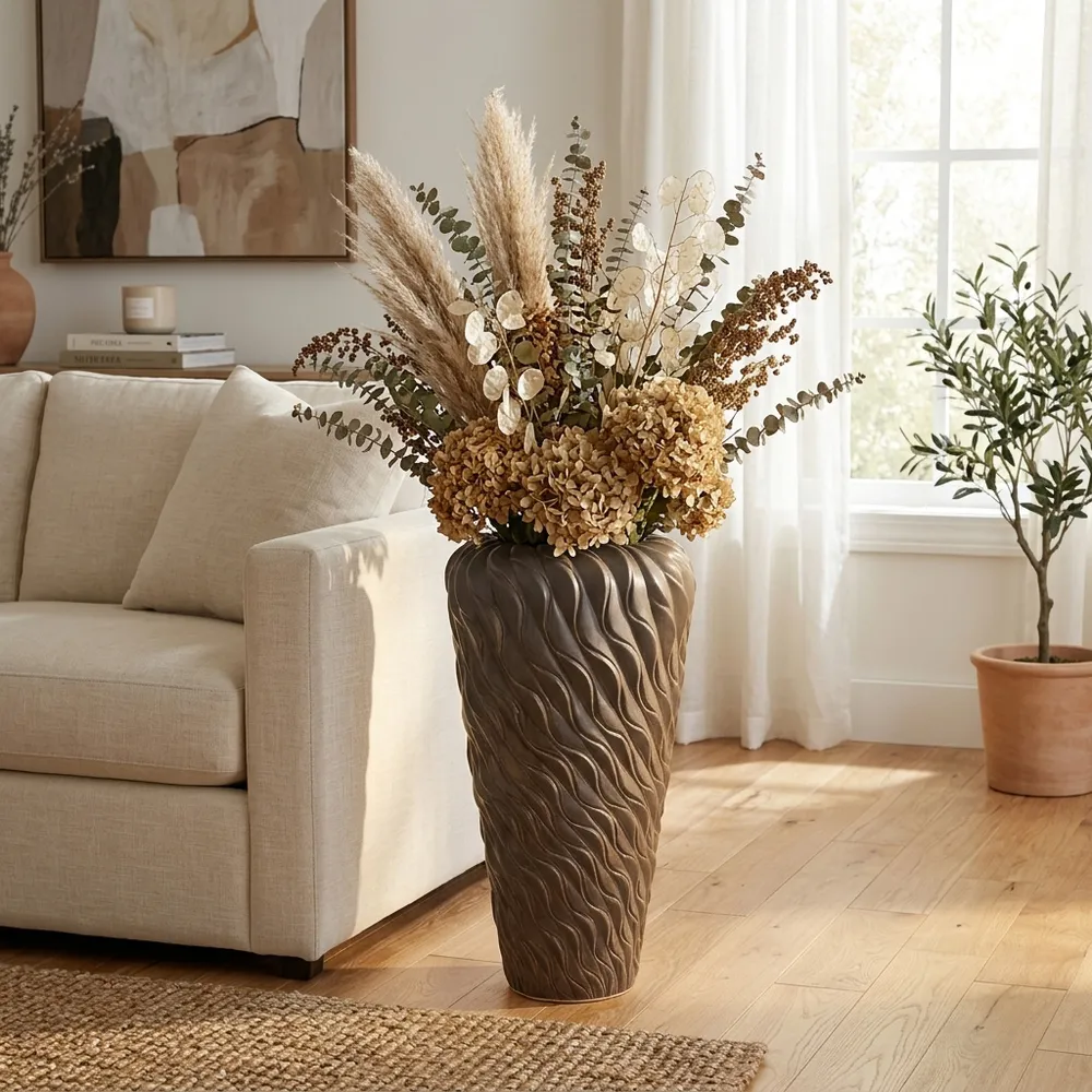 DRAKERUN BROWN VASE 24 (IN)