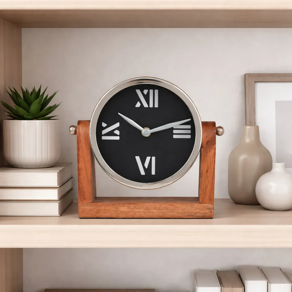 CELIAROSE BLACK CLOCK 7 (IN)