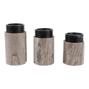 HAXTONCROSS SET OF 3 BLACK CANDLE HOLDER 9 (IN) 4